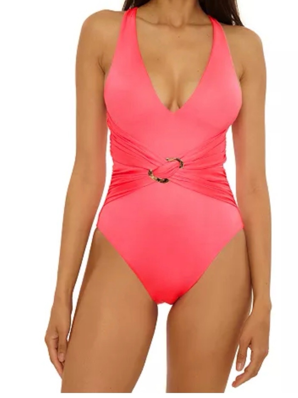 trina turk Women's Monaco Wrap One-Piece Swimsuit NWT Bathing Suit Size 8